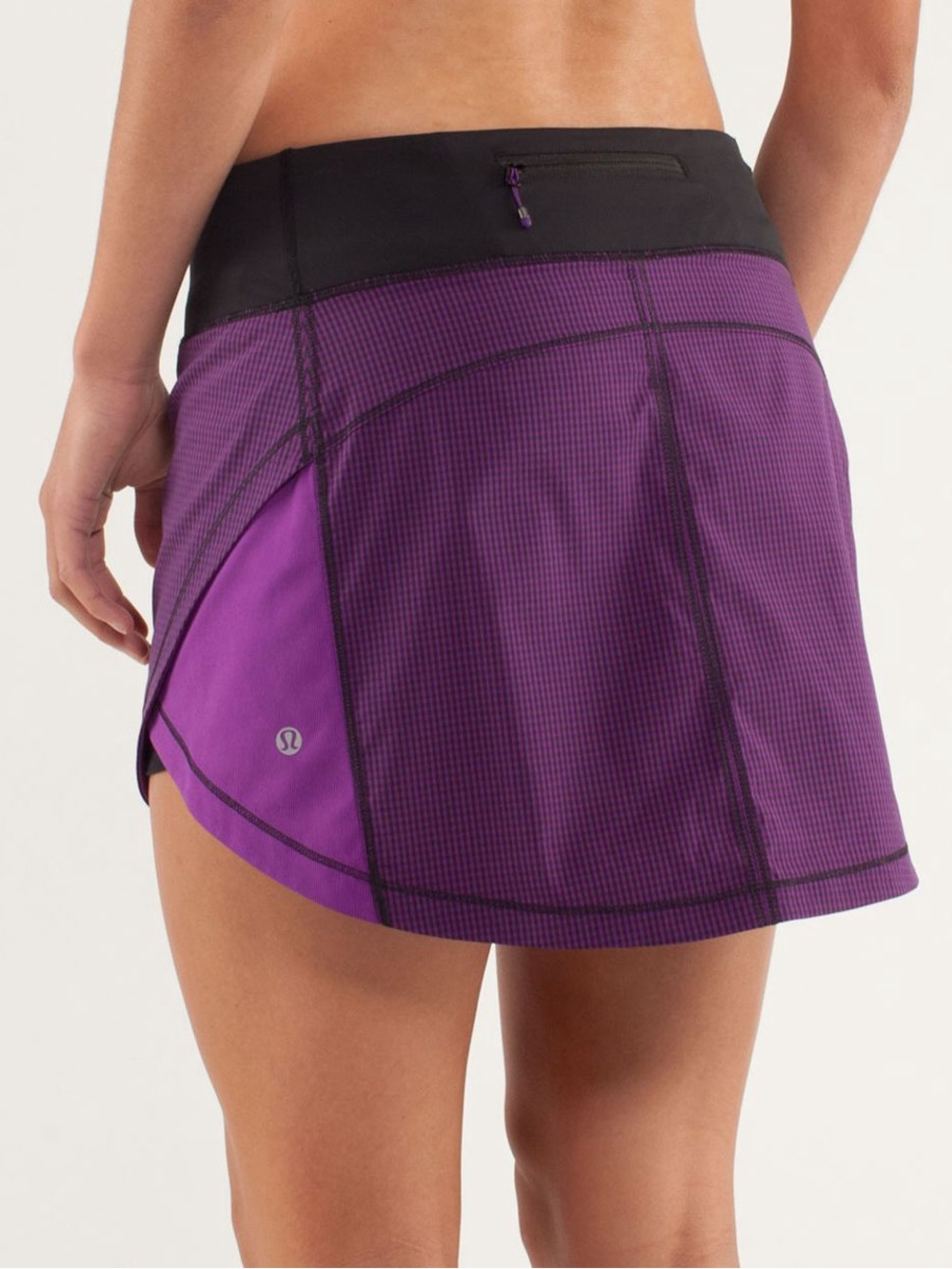 Lululemon $64 Full Stride Skirt (Tall) Violet/Black - Size 8